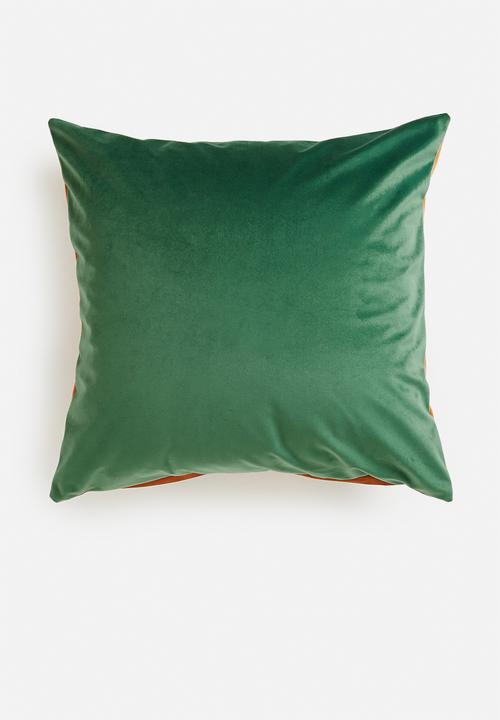 Hertex Fabrics - Magical contrast cushion cover - rust & green 