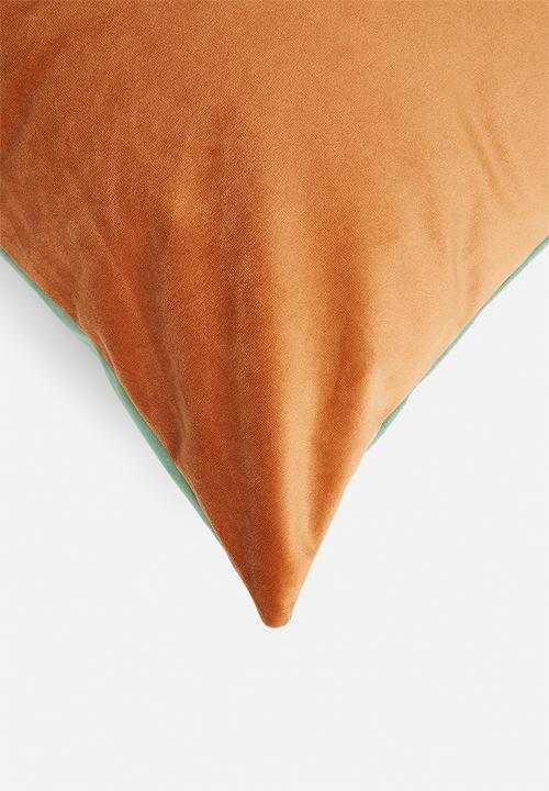 Hertex Fabrics - Magical contrast cushion cover - rust & green 