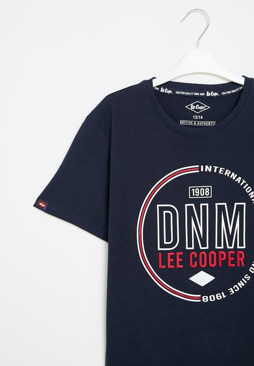 Lee Cooper - Circle dnm chest print kids tee - navy