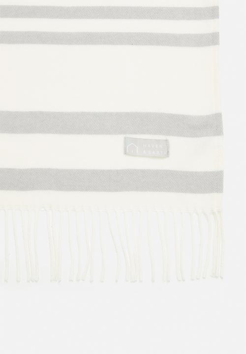 Aranda Blankets - Melody college throw - wilddove & natural