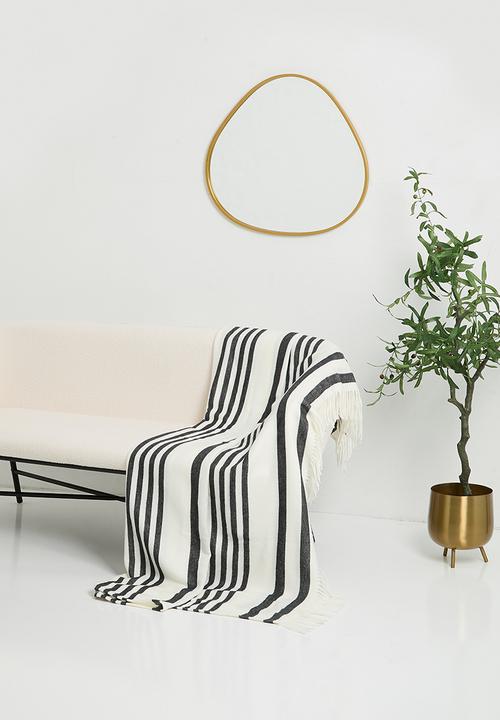 Aranda Blankets - Melody college throw - black & natural