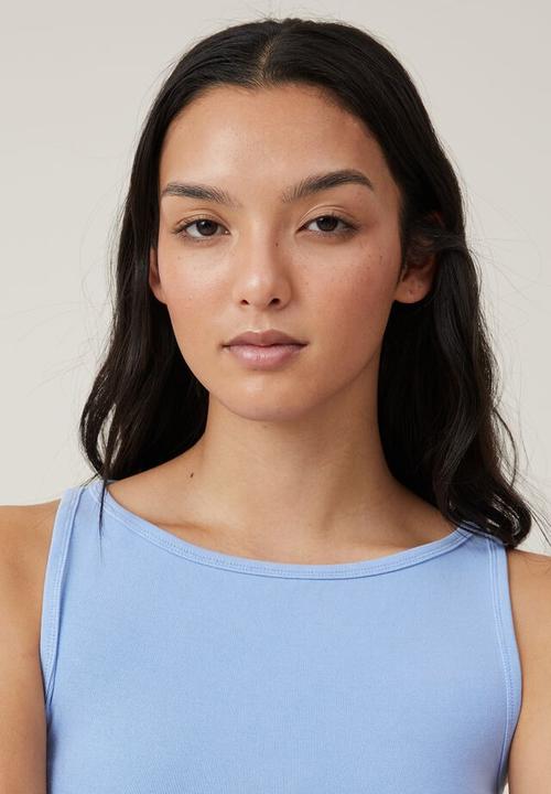 Cotton On - Madison boat neck tank - washed soft blue