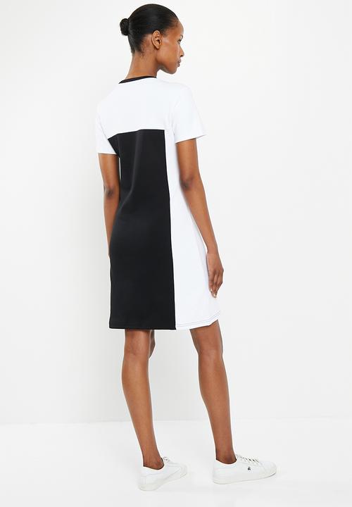 POLO - Toni panelled short sleeve dress - white