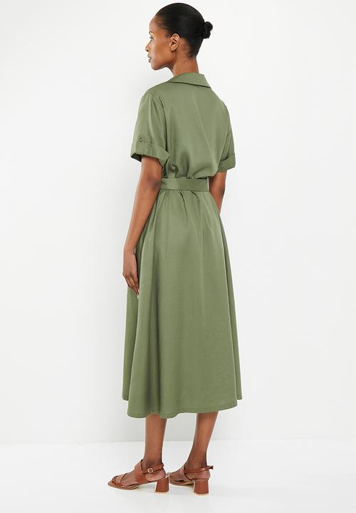 POLO - Ariana short sleeve dress - fatigue