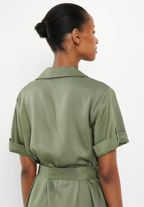 POLO - Ariana short sleeve dress - fatigue