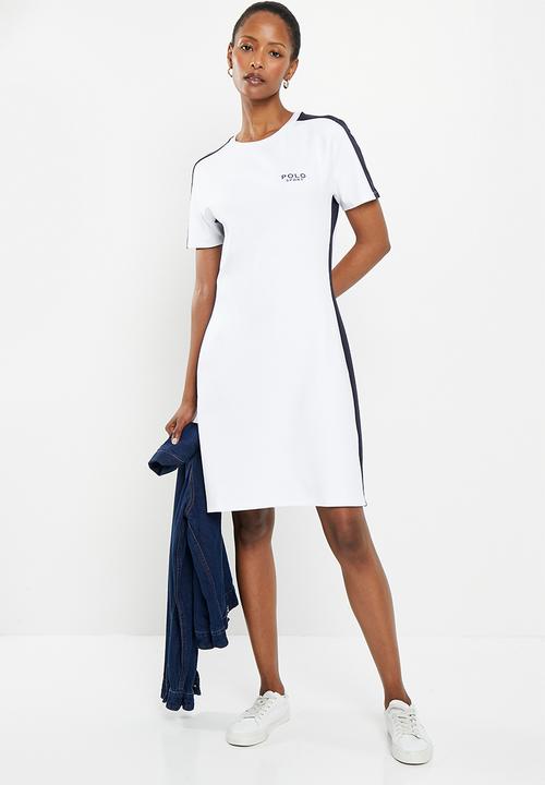 POLO - Skylar paneled ms dress - ecru