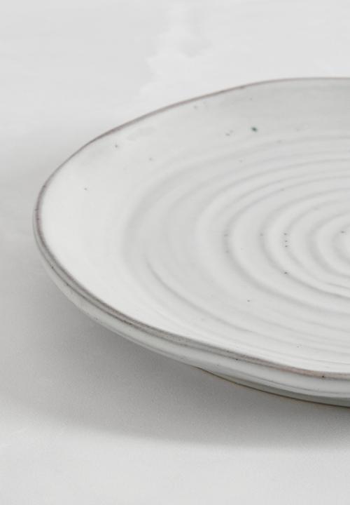 Sixth Floor - Dripple side plate set of 4 - grey