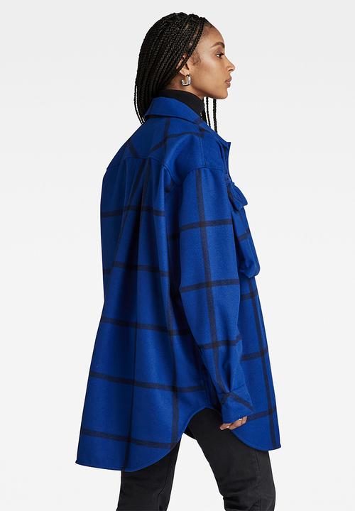 G-STAR - Regular bf overshirt wmn - ballpen blue louis check