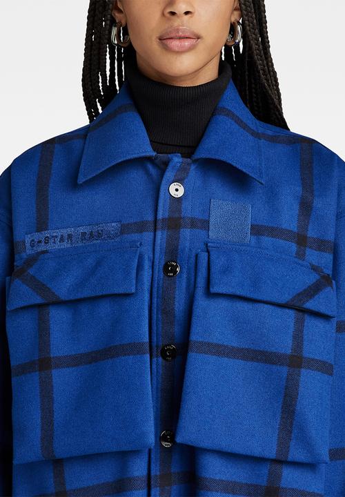 G-STAR - Regular bf overshirt wmn - ballpen blue louis check