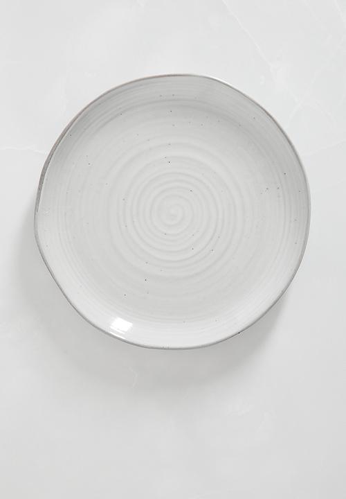 Sixth Floor - Dripple dinner plate set of 4 - grey