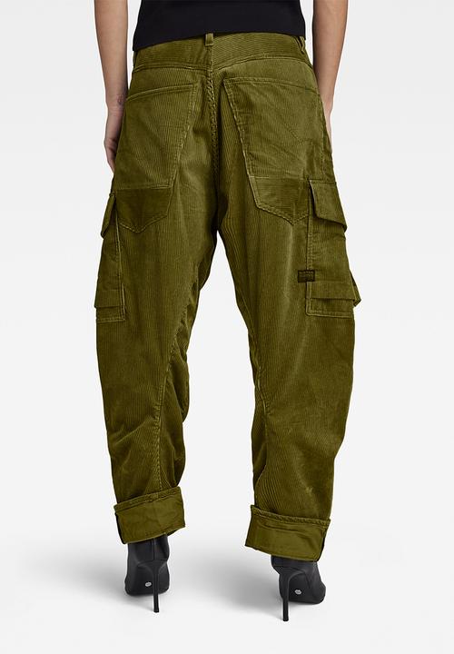 G-STAR - Cargo cord 3d bf pant wmn - dark olive