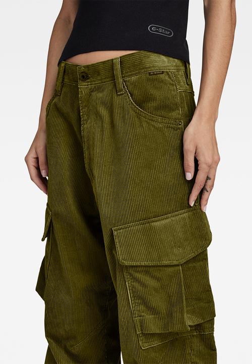 G-STAR - Cargo cord 3d bf pant wmn - dark olive