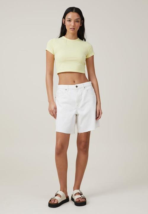 Cotton On - micro crop tee - sunny