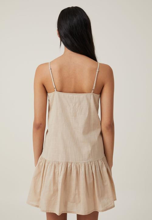 Cotton On - Brodie mini dress - mid taupe