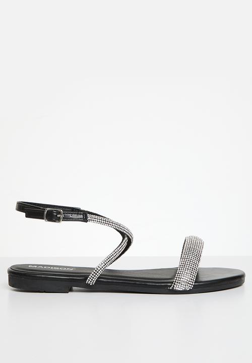 Madison® - Hillary ankle tie sandal - black