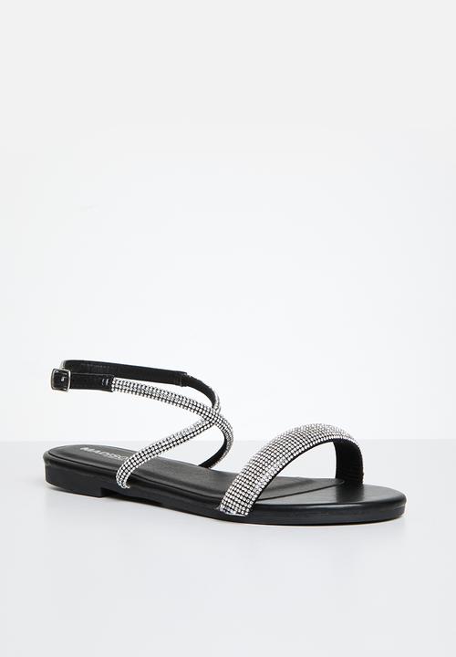 Madison® - Hillary ankle tie sandal - black