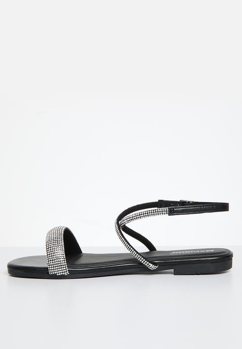 Madison® - Hillary ankle tie sandal - black