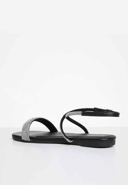 Madison® - Hillary ankle tie sandal - black