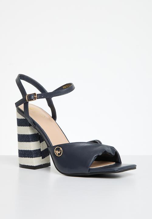 POLO - Womens espadrille heeled sandal - navy