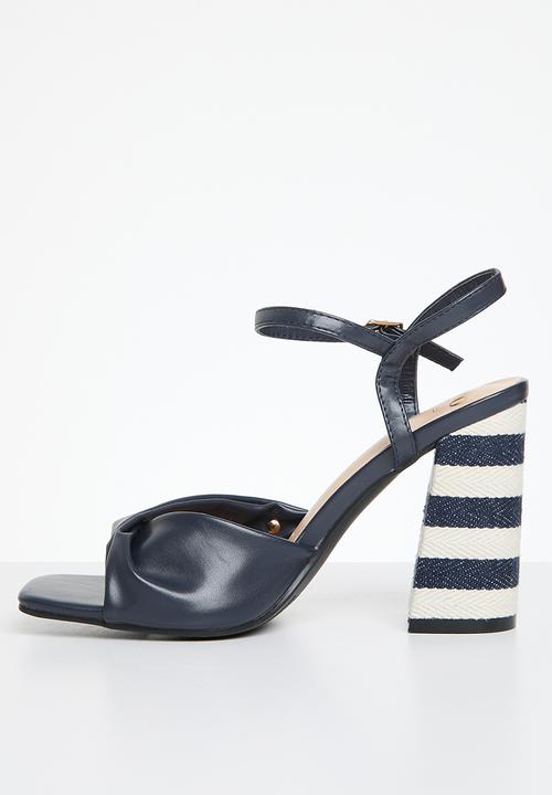 POLO - Womens espadrille heeled sandal - navy