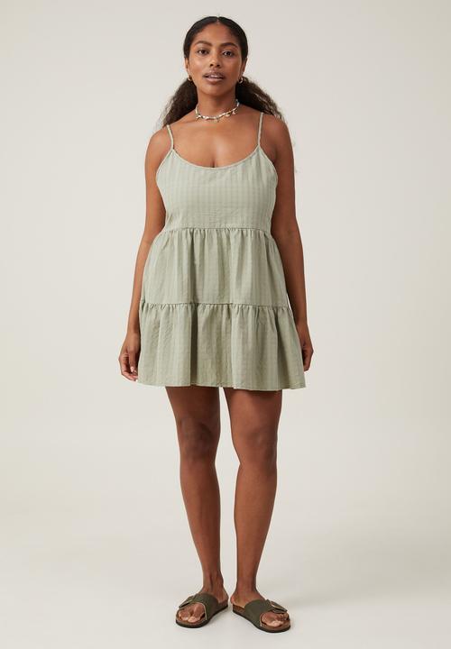 Cotton On - Summer tiered mini dress - desert sage