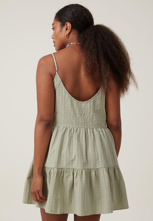 Cotton On - Summer tiered mini dress - desert sage