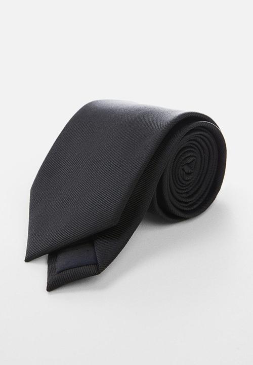 MANGO - Tie daniel - black