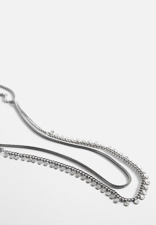 MANGO - Necklace goya - silver