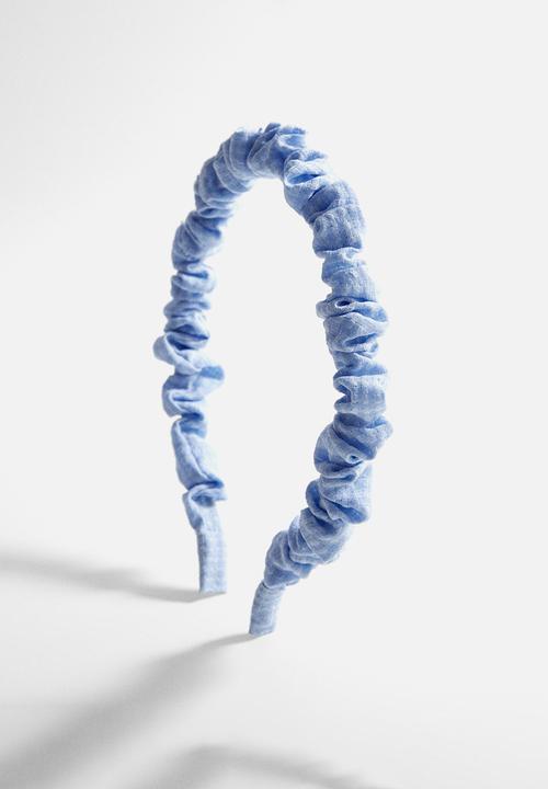 MANGO - Hairband vichy - sky-blue