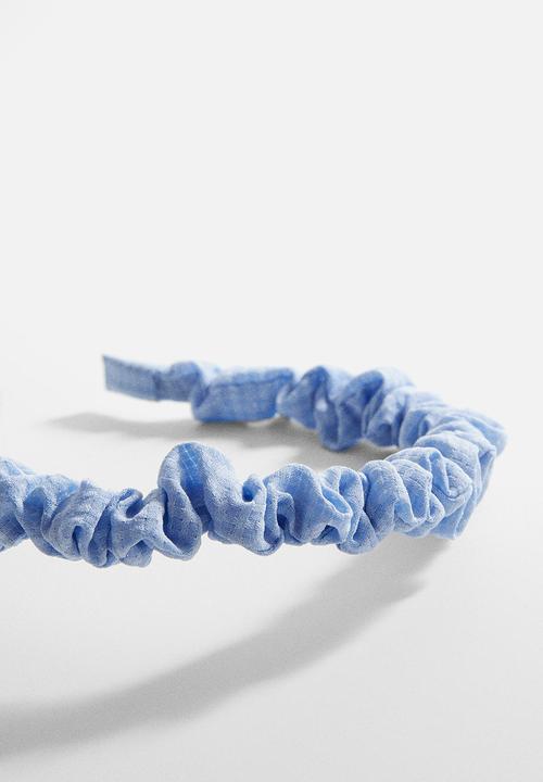 MANGO - Hairband vichy - sky-blue