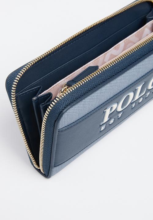 POLO - Zip around purse - blue