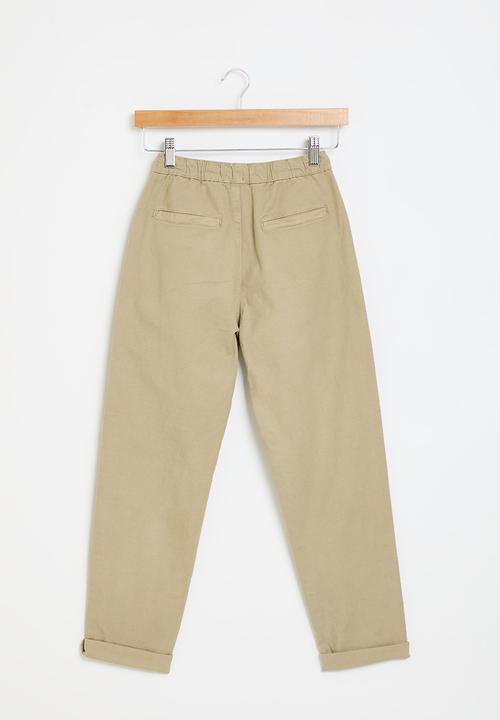 MINOTI - boys tan basic textured chino pant - tan