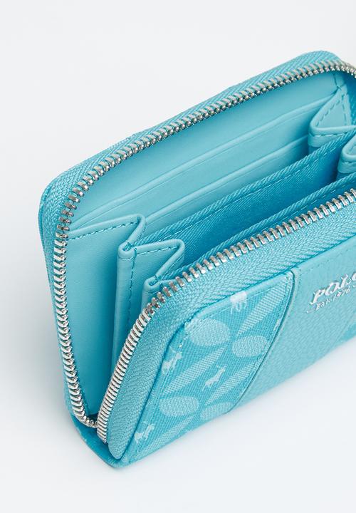 POLO - Mini zip around purse - aqua