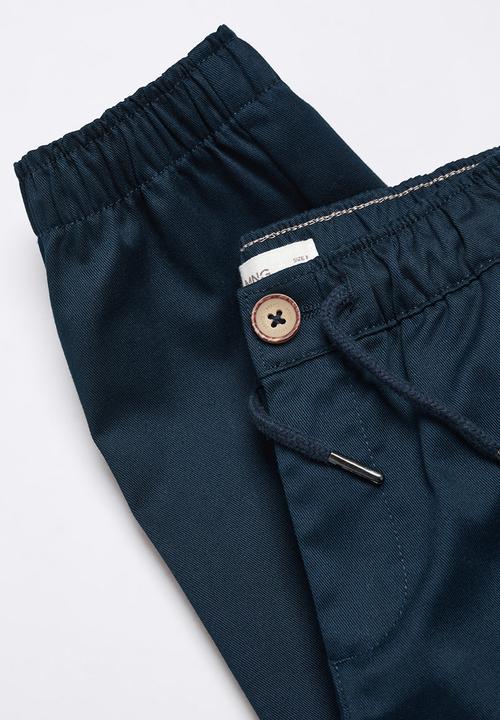 MANGO - Trousers feli - navy