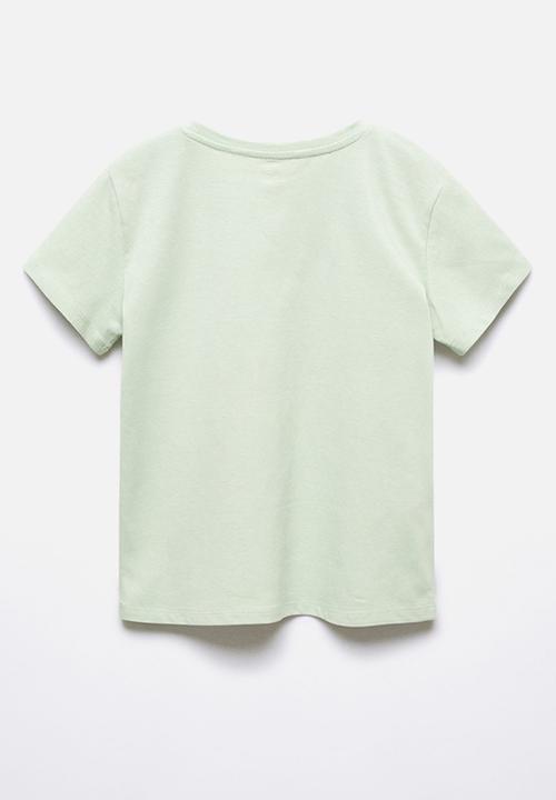 MANGO - T-shirt sheldonc - pastel green