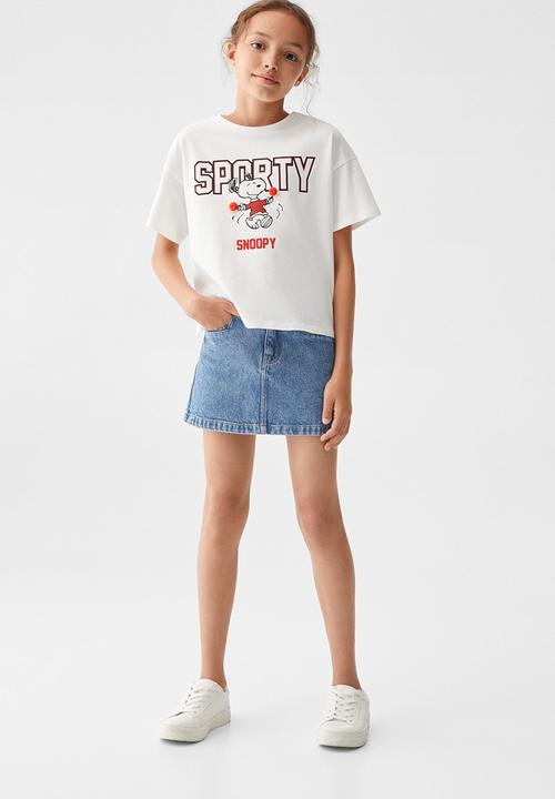 MANGO - T-shirt sporty - off white