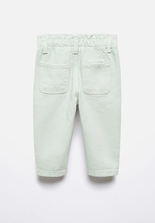 MANGO - Jeans paperbag - pastel green