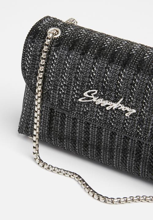 SISSY BOY - Bling mini bag - black