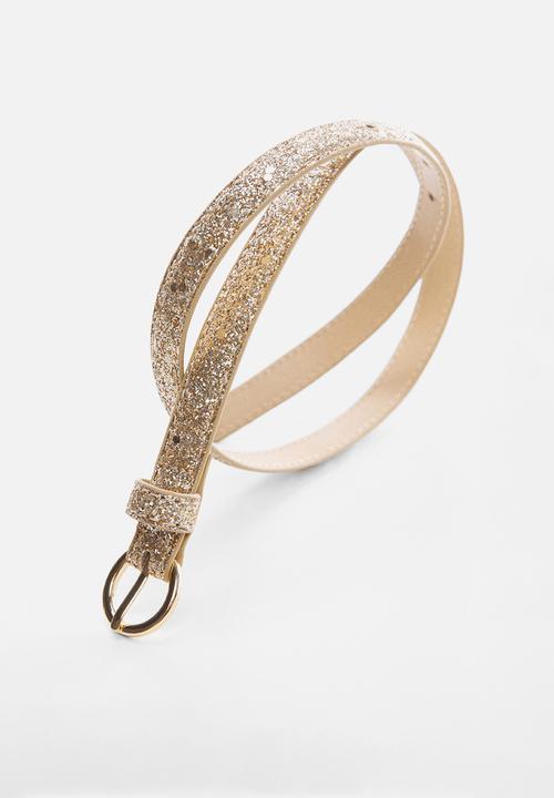 MANGO - Belt goldb - gold
