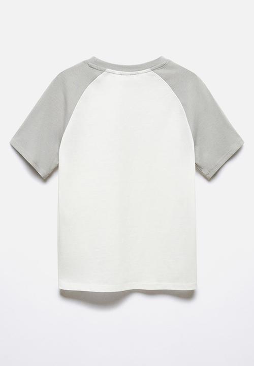 MANGO - T-shirt garage - grey & white