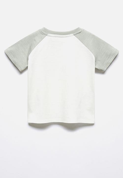 MANGO - T-shirt motofast - grey & white