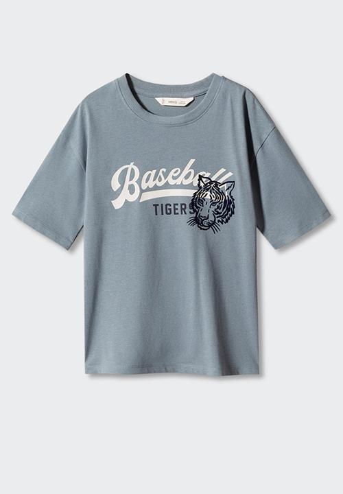 MANGO - T-shirt college - blue