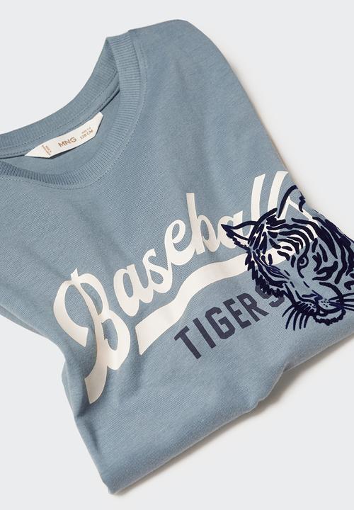 MANGO - T-shirt college - blue
