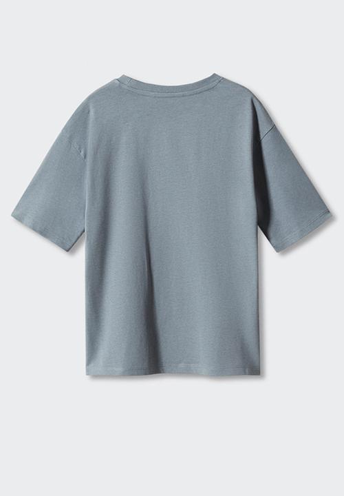 MANGO - T-shirt college - blue