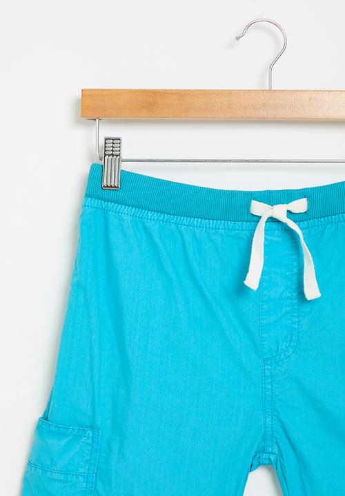 MINOTI - Boys turq basic poplin short - turquoise 