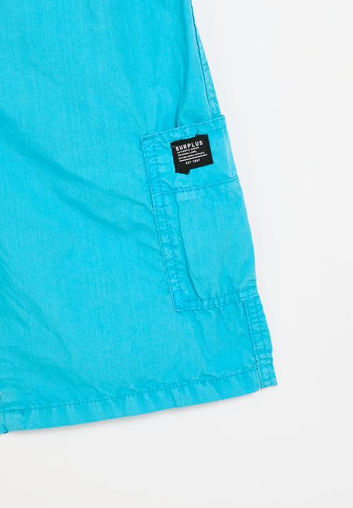 MINOTI - Boys turq basic poplin short - turquoise 