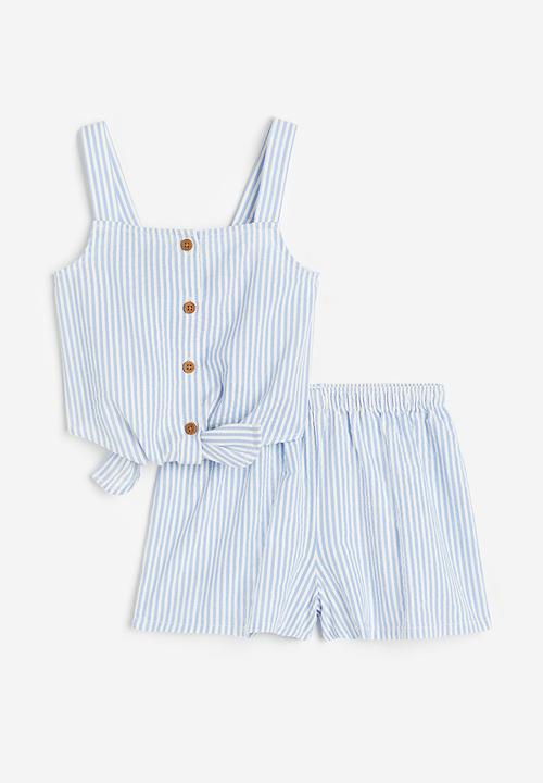 H&M - 2-Piece set - light blue striped
