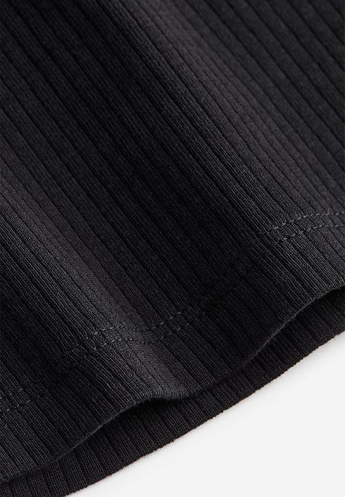 H&M - Ribbed vest top - black
