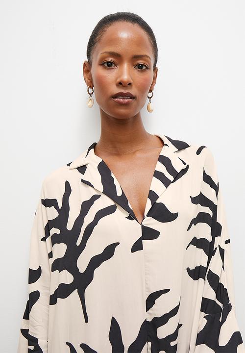 edit - Maxi kaftan dress - mono fern