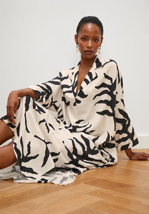 edit - Maxi kaftan dress - mono fern
